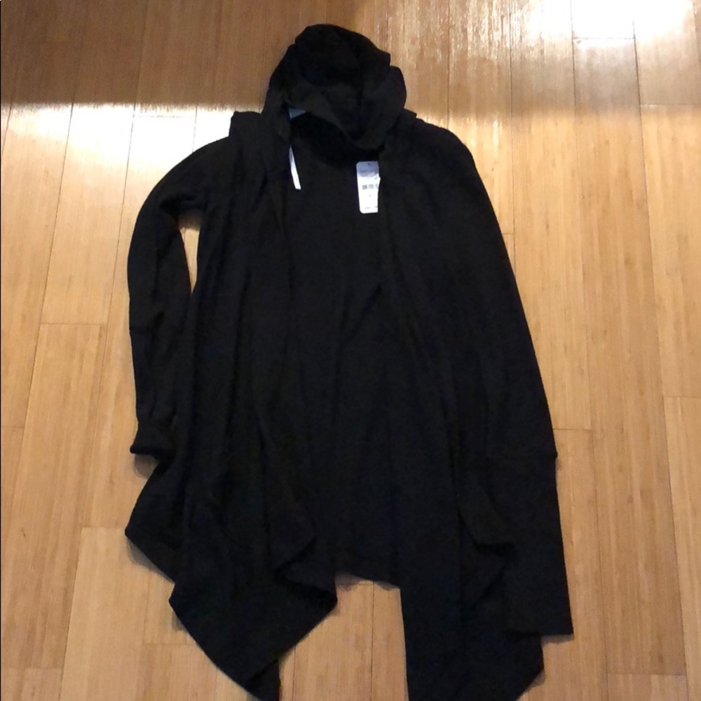 Splendid waffle cardigan - black - size m